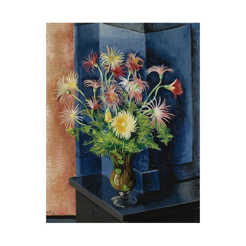  Obraz na płótnie 50x60cm Moïse Kisling Paprotki i gerbery