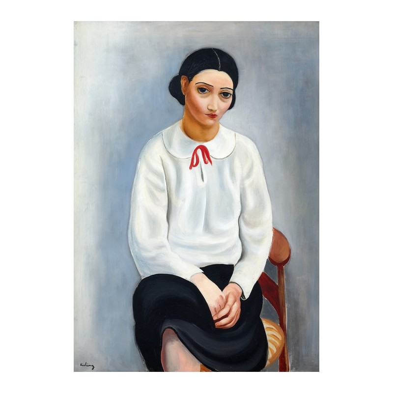  Obraz na płótnie 50x70cm Moïse Kisling Kobieta w białym gorsecie