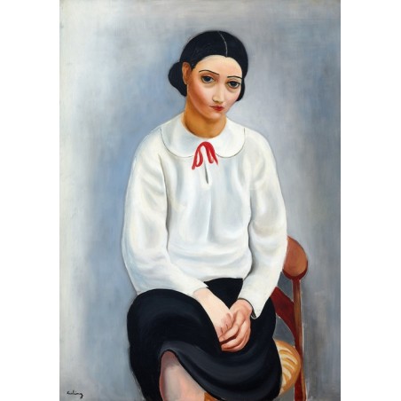  Obraz na płótnie 50x70cm Moïse Kisling Kobieta w białym gorsecie