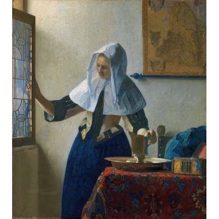  Obraz na płótnie 50x50cm Johannes Vermeer Kobieta z dzbanem