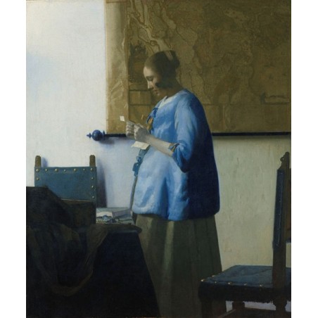  Obraz na płótnie 50x60cm Johannes Vermeer Kobieta czytająca list