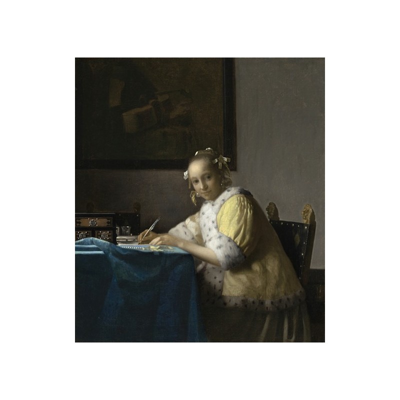  Obraz na płótnie 50x50cm Johannes Vermeer Kobieta pisząca list