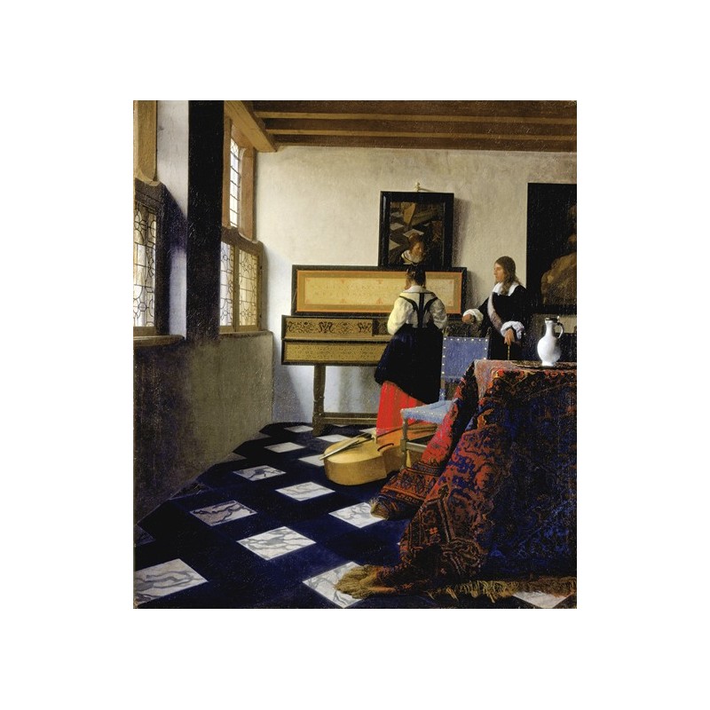  Obraz na płótnie 50x50cm Johannes Vermeer Lekcja muzyki