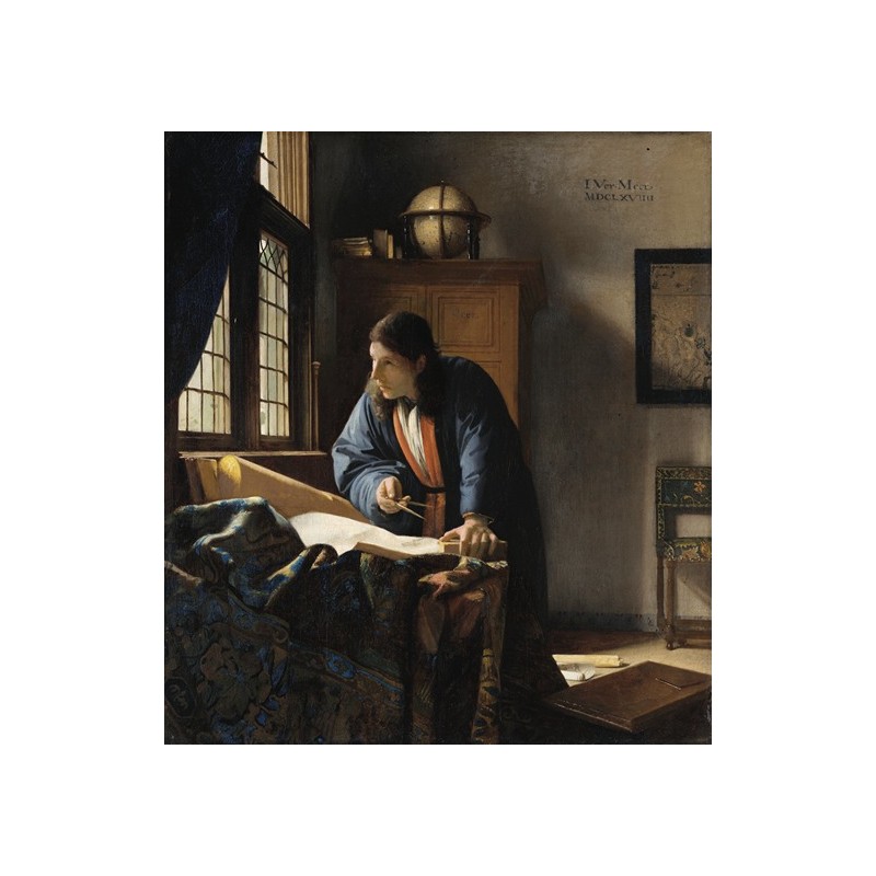  Obraz na płótnie 50x50cm Johannes Vermeer Geograf
