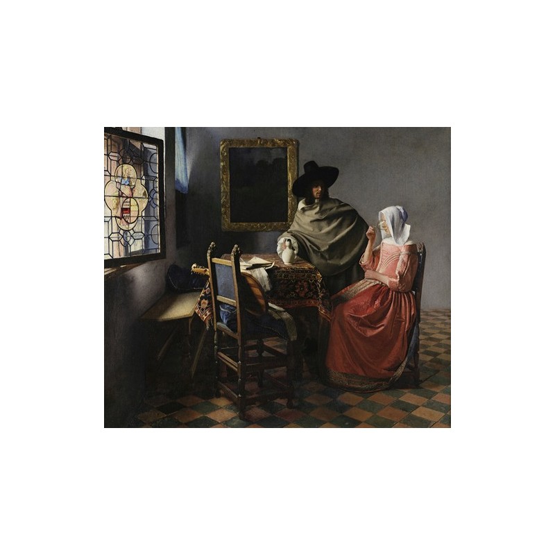  Obraz na płótnie 50x40cm Johannes Vermeer Kieliszek wina
