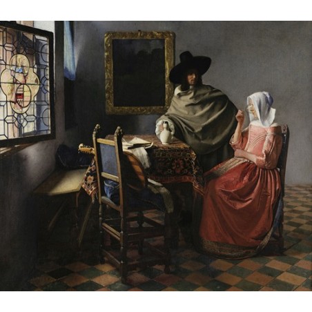  Obraz na płótnie 50x40cm Johannes Vermeer Kieliszek wina