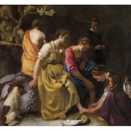  Obraz na płótnie 50x45cm Johannes Vermeer Diana i jej nimfy