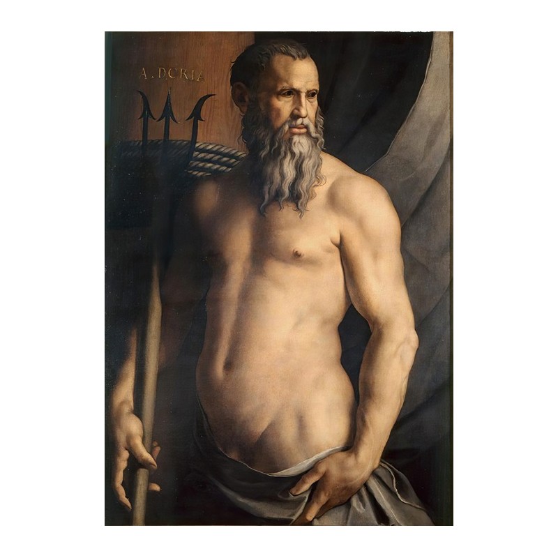  Obraz na płótnie 50x70cm Agnolo Bronzino Portret Andrei Dorii jako Neptuna