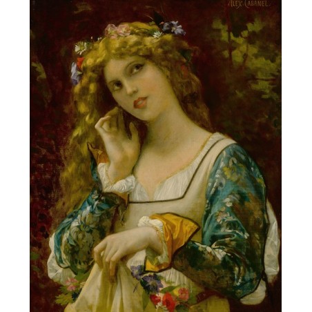 Obraz na płótnie 50x60cm Alexandre Cabanel Słuchanie głosu Echa