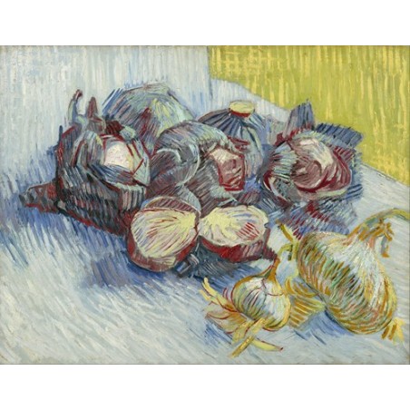 Obraz na płótnie 50x40cm Vincent van Gogh Czerwone kapusty i cebula