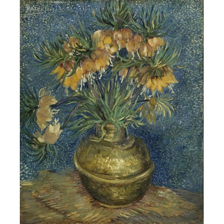  Obraz na płótnie 50x60cm Vincent van Gogh Cesarskie kwiaty w miedzianym wazonie