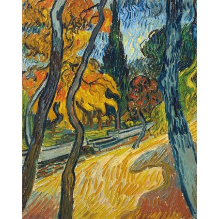 Obraz na płótnie 50x60cm Vincent van Gogh Drzewa w ogrodzie