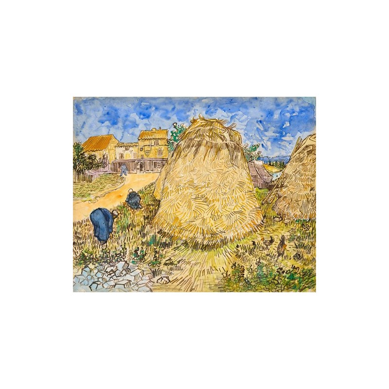  Obraz na płótnie 50x40cm Vincent van Gogh Stogi zboża