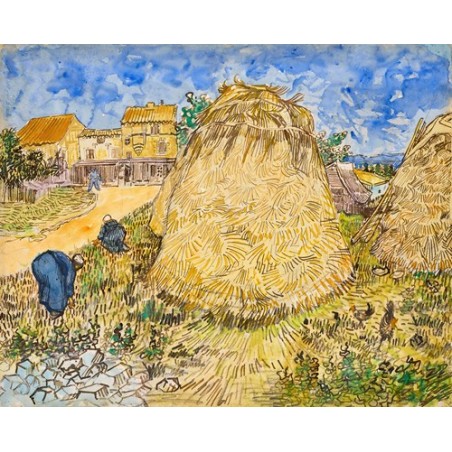  Obraz na płótnie 50x40cm Vincent van Gogh Stogi zboża
