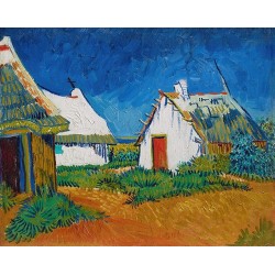  Obraz na płótnie 50x40cm Vincent van Gogh Trzy białe chaty w Saintes-Maries