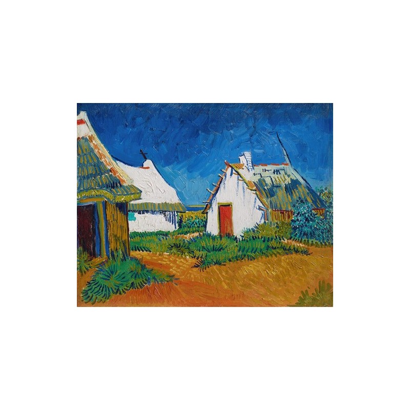  Obraz na płótnie 50x40cm Vincent van Gogh Trzy białe chaty w Saintes-Maries