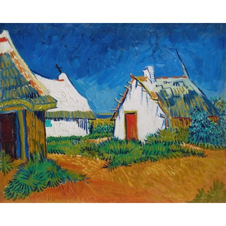  Obraz na płótnie 50x40cm Vincent van Gogh Trzy białe chaty w Saintes-Maries