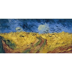  Obraz na płótnie 50x25cm Vincent van Gogh Pole pszenicy z krukami