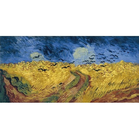  Obraz na płótnie 50x25cm Vincent van Gogh Pole pszenicy z krukami