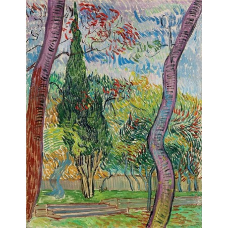  Obraz na płótnie 50x60cm Vincent van Gogh Park szpitala Saint Paul
