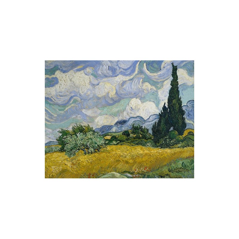  Obraz na płótnie 50x40cm Vincent van Gogh Pole pszenicy z cyprysami