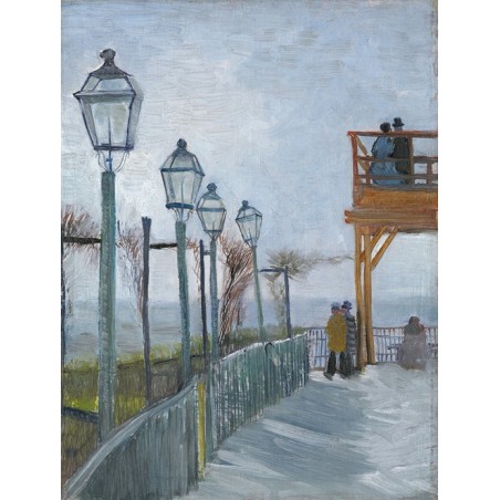  Obraz na płótnie 50x60cm Vincent van Gogh Taras i punkt widokowy w Moulin de Blute-Fin