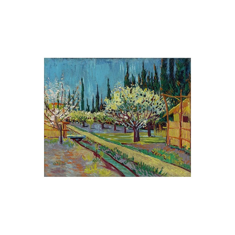  Obraz na płótnie 50x40cm Vincent van Gogh Sad otoczony cyprysami