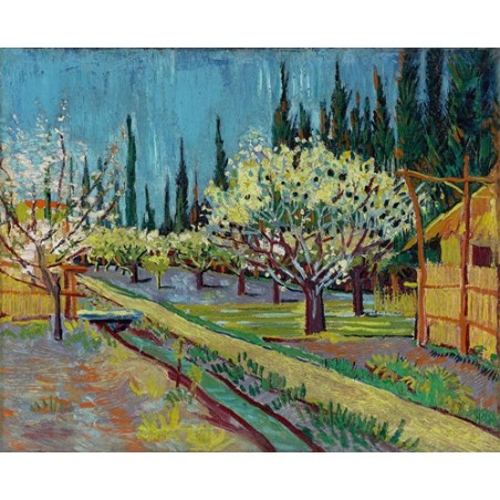  Obraz na płótnie 50x40cm Vincent van Gogh Sad otoczony cyprysami