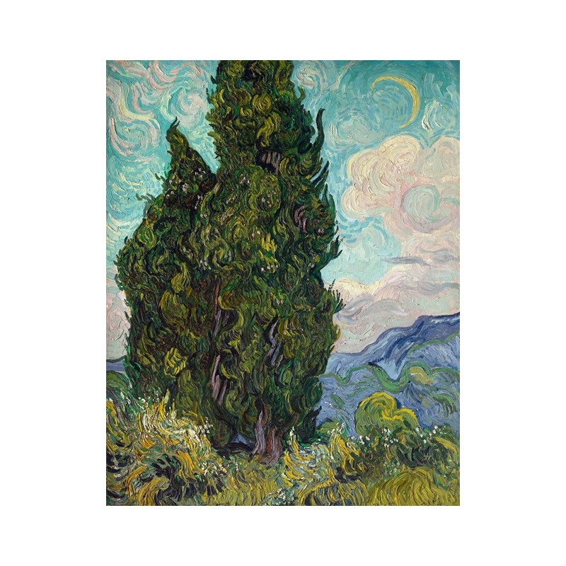  Obraz na płótnie 50x60cm Vincent van Gogh Cyprysy