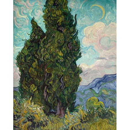  Obraz na płótnie 50x60cm Vincent van Gogh Cyprysy