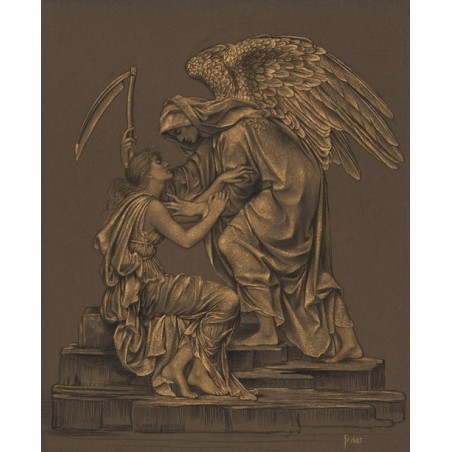  Obraz na płótnie 50x60cm Evelyn De Morgan Anioł śmierci