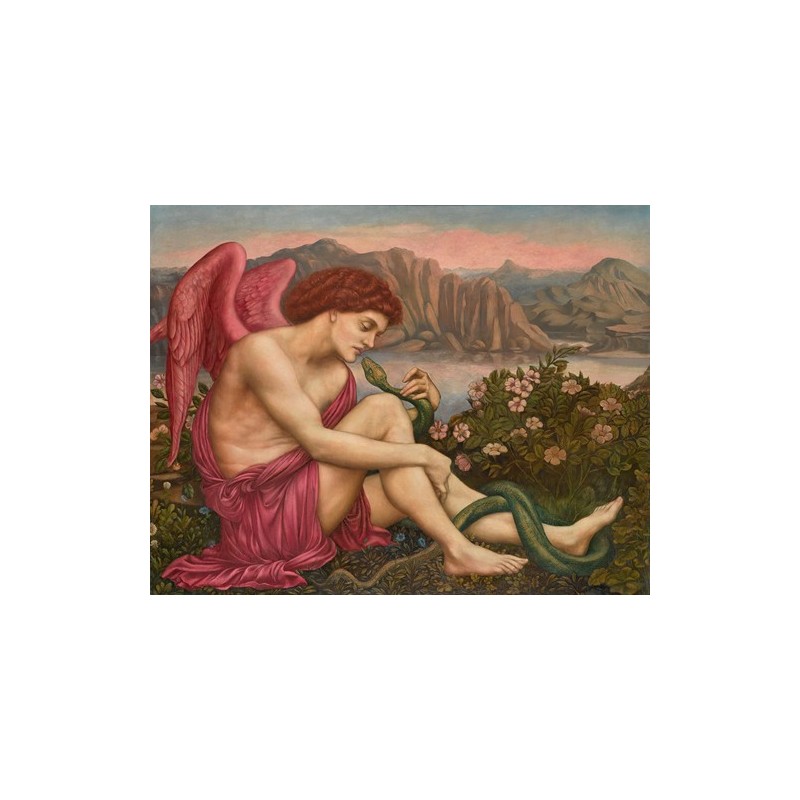  Obraz na płótnie 50x40cm Evelyn De Morgan Anioł i wąż