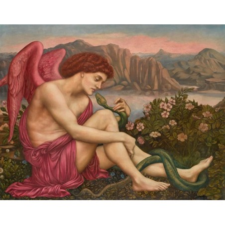  Obraz na płótnie 50x40cm Evelyn De Morgan Anioł i wąż