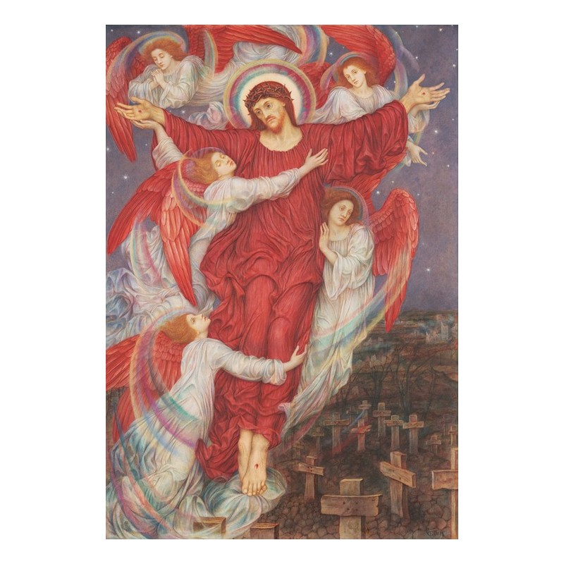  Obraz na płótnie 50x70cm Evelyn De Morgan Czerwony krzyż