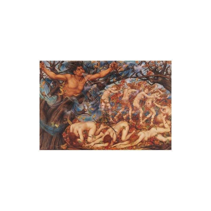  Obraz na płótnie 50x35cm Evelyn De Morgan Boreasz i opadłe liście