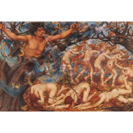  Obraz na płótnie 50x35cm Evelyn De Morgan Boreasz i opadłe liście