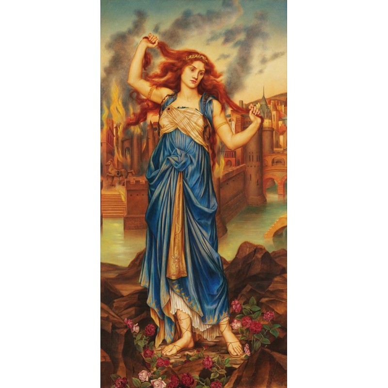  Obraz na płótnie 50x100cm Evelyn De Morgan Kassandra