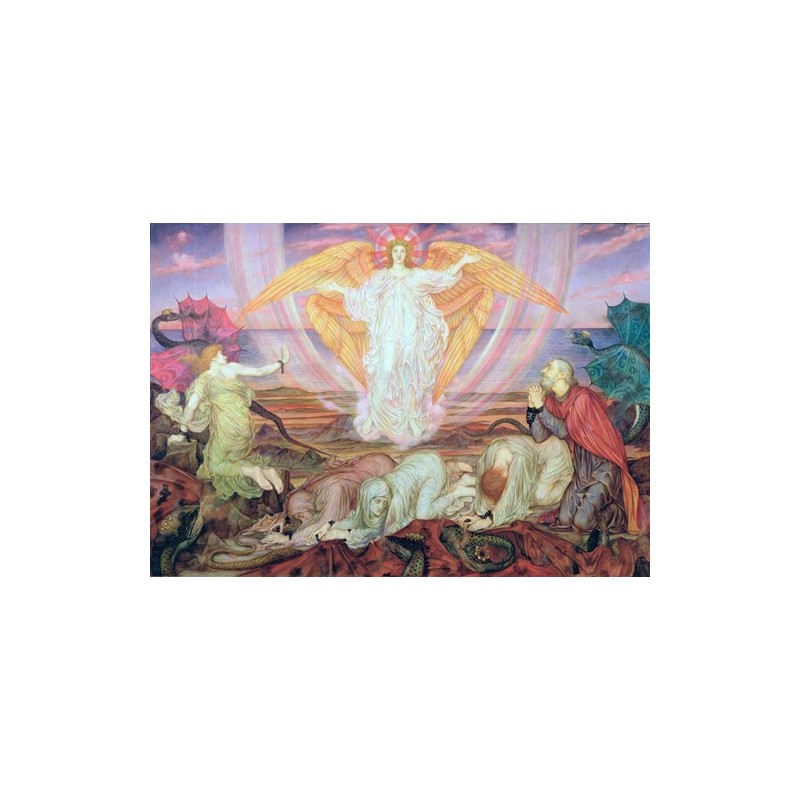  Obraz na płótnie 50x35cm Evelyn De Morgan Śmierć smoka