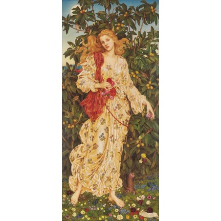  Obraz na płótnie 50x110cm Evelyn De Morgan Flora
