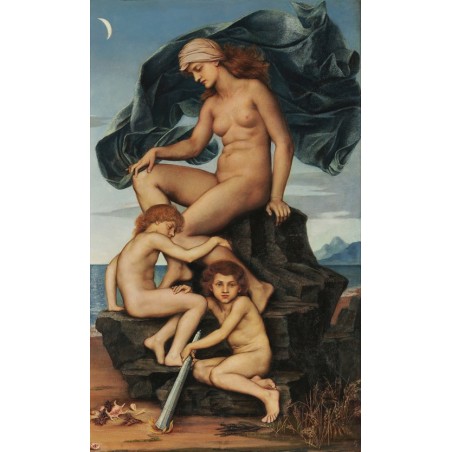  Obraz na płótnie 50x80cm Evelyn De Morgan Sen i śmierć Dzieci nocy