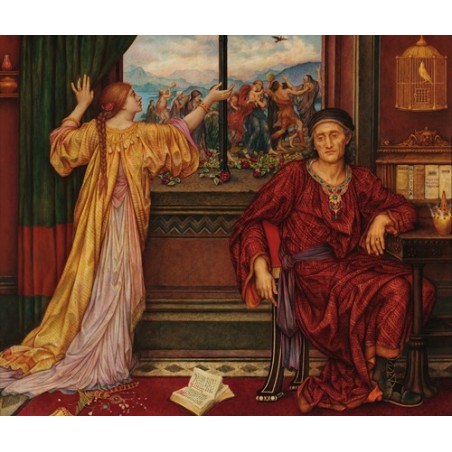  Obraz na płótnie 50x40cm Evelyn De Morgan Złota klatka