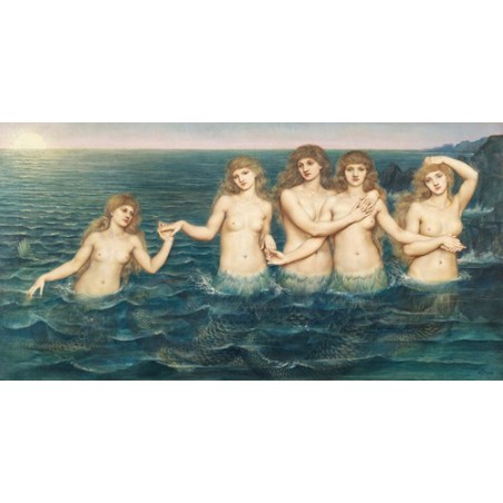  Obraz na płótnie 50x25cm Evelyn De Morgan Morskie Panny