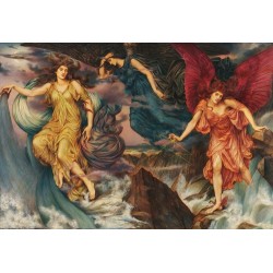  Obraz na płótnie 50x35cm Evelyn De Morgan Duchy burzy
