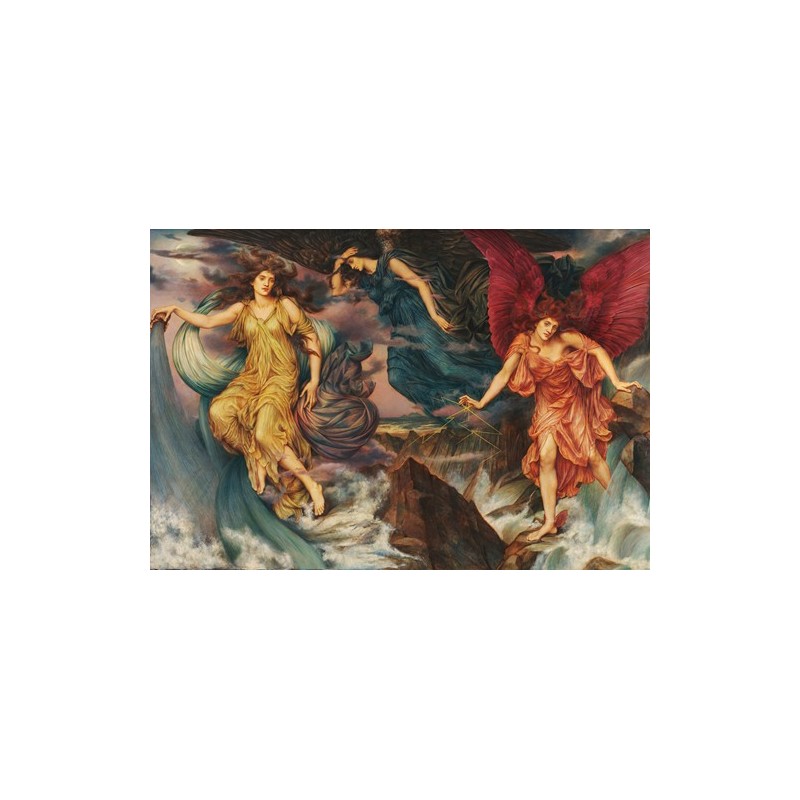  Obraz na płótnie 50x35cm Evelyn De Morgan Duchy burzy