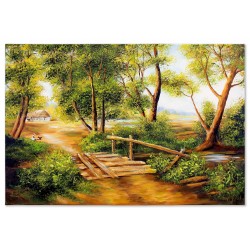 Obraz malowany Zygmunt Konarski Stary Mostek 60x90cm