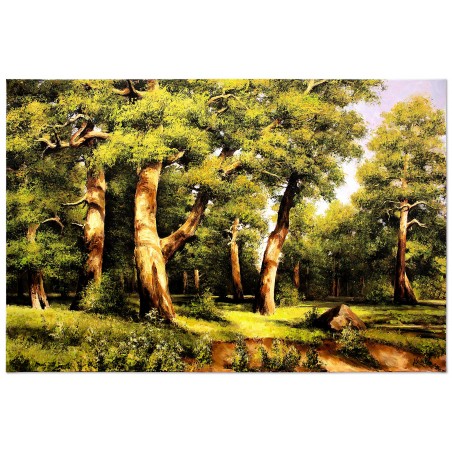 Obraz olejny ręcznie malowany 80x120cm Pod lasem