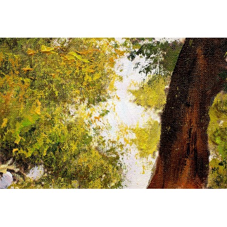 Obraz olejny ręcznie malowany 80x120cm Pod lasem