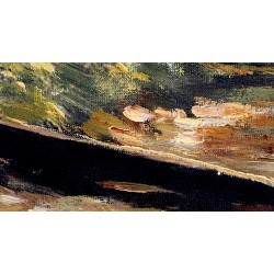  Krajobraz lasu ręcznie malowany 60x90cm