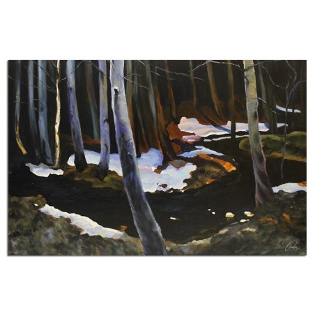  Obraz olejny ręcznie malowany 60x90cm Krajobraz