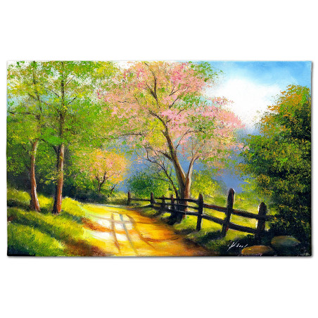  Obraz malowany Droga przez łąkę 60x90cm